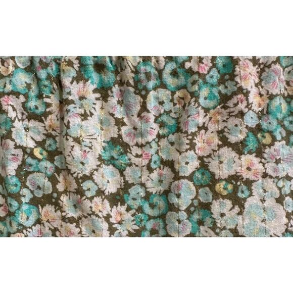 Peek Green Floral Bubble Hem Shorts, VGUC, Sz M (8) (8C) - Picture 4 of 5